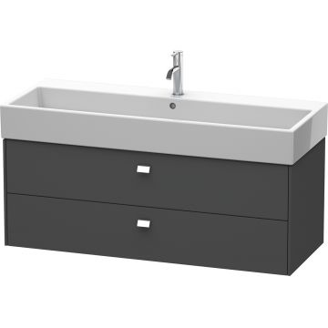 Dulap baza suspendat Duravit Brioso 1184x442mm cu doua sertare grafit mat manere crom