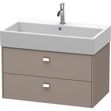 Dulap baza suspendat Duravit Brioso 784x442mm cu doua sertare bazalt mat manere crom