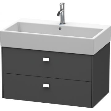 Dulap baza suspendat Duravit Brioso 784x442mm cu doua sertare grafit mat manere crom