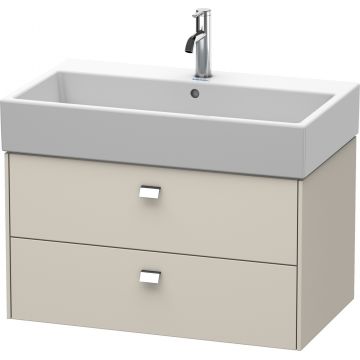 Dulap baza suspendat Duravit Brioso 784x442mm cu doua sertare taupe mat manere crom