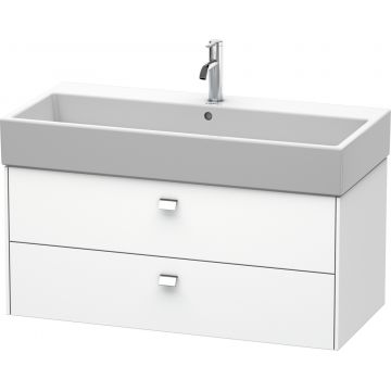 Dulap baza suspendat Duravit Brioso 984x442mm cu doua sertare alb mat manere crom
