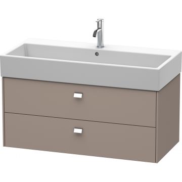 Dulap baza suspendat Duravit Brioso 984x442mm cu doua sertare bazalt mat manere crom