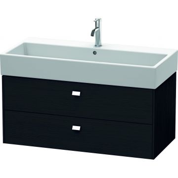 Dulap baza suspendat Duravit Brioso 984x442mm cu doua sertare stejar negru manere crom