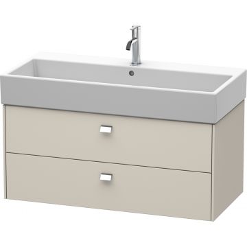 Dulap baza suspendat Duravit Brioso 984x442mm cu doua sertare taupe mat manere crom