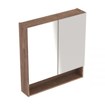 Dulap cu oglinda, Geberit, Selnova Square, nuc american hickory, 60 cm