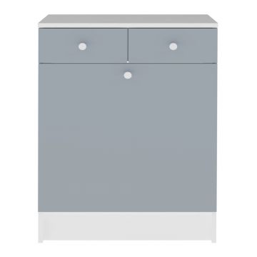 Dulap de baie alb-gri 60x82 cm Combi – TemaHome