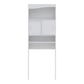 Dulap deasupra mașinii de spălat/ WC alb 64x177 cm Wave – TemaHome