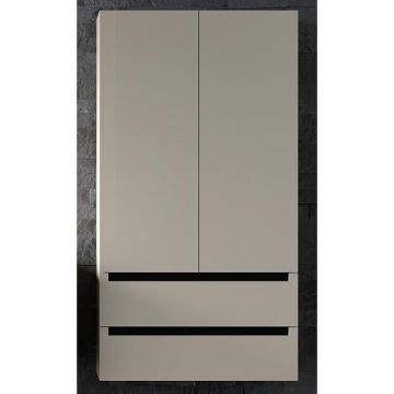 Dulap inalt suspendat, Kolpasan, Vittoria, cu 2 usi si 2 sertare, beige