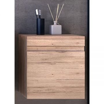 Dulap slim suspendat, Kolpasan, Naomi, cu un sertar, natural wood