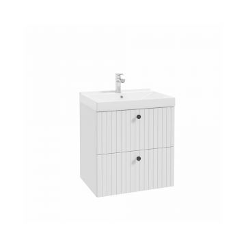 Dulap suspendat pentru lavoar alb mat Defra Fuego 60 cm