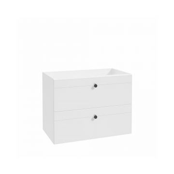 Dulap suspendat pentru lavoar alb mat Defra Isole 80 cm