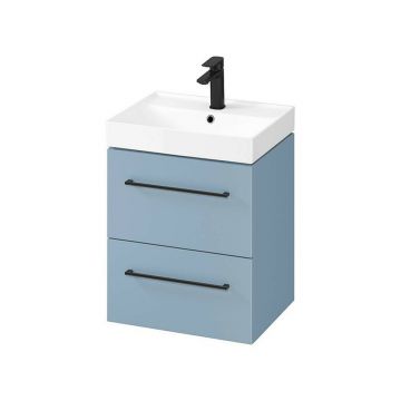 Dulap suspendat pentru lavoar Albastru Cersanit Larga 50 cm