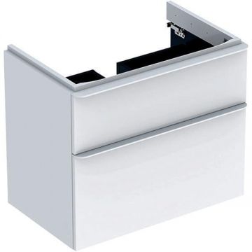 Mobilier suspendat Geberit, Smyle Square, pentru lavoar de 75 cm, alb