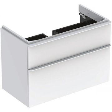 Mobilier suspendat Geberit, Smyle Square, pentru lavoar de 90 cm, alb
