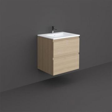 Mobilier suspendat, Rak, Joy, pentru lavoar incastrabil, 60 cm, stejar