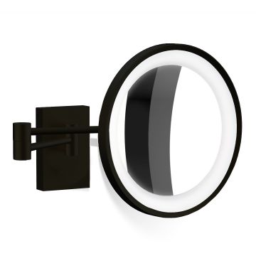 Oglinda cosmetica Decor Walther Cosmetic BS 40 5x 26cm iluminare LED montare pe perete conectare la retea negru mat