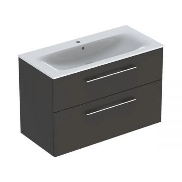 Set mobilier cu lavoar, Geberit, Selnova Square, 100 cm, lava mat