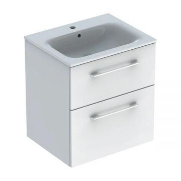 Set mobilier cu lavoar, Geberit, Selnova Square, alb, 60 cm