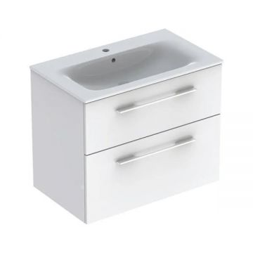 Set mobilier cu lavoar, Geberit, Selnova Square, alb, 80 cm