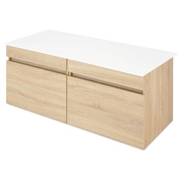 Top pentru masca de lavoar Bath, 75x52x0.6 cm, rasina/marmura, alb