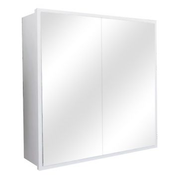 Dulap baie Poliana cu oglinda alb 70x17x70cm