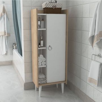 Dulap Pentru Baie LagomoodRuby Oak-Alb