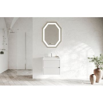 Mobilier baie cu lavoar SaviniDue, colecția Portofino, lățime de 60 cm, alb mat