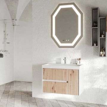 Mobilier baie cu lavoar SaviniDue, colecția Portofino, lățime de 80 cm, lemn