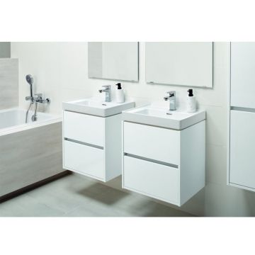 Mobilier suspendat Cersanit, Crea, cu două sertare, 100 cm, alb