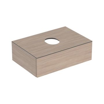Mobilier suspendat pentru lavoar, Geberit, VariForm, 75 cm, stejar