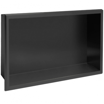 Raft incastrat pentru baie Rea 30x45 cm Negru Mat
