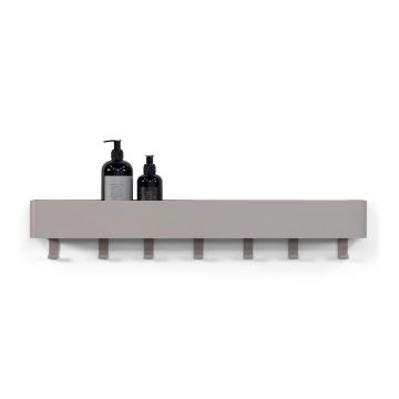 Raft pentru baie gri deschis de montat pe perete din oțel Multi – Spinder Design