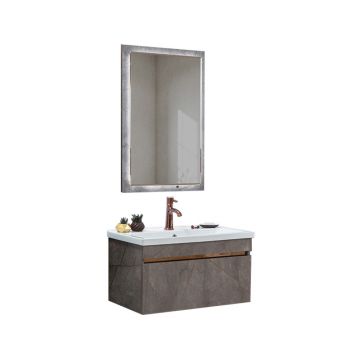 Set mobilier baie Marble  suspendat  3 piese  gri  80 cm