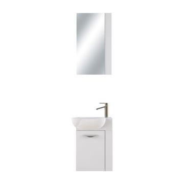 Set mobilier baie Midila  suspendat  3 piese  alb mat  45 cm