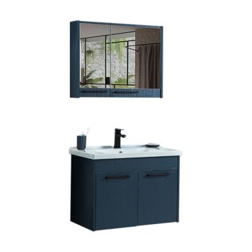 Set mobilier baie Sofia  suspendat  3 piese  albastru  80 cm
