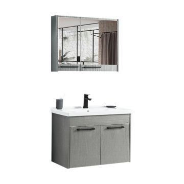 Set mobilier baie Sofia  suspendat  3 piese  gri deschis  80 cm