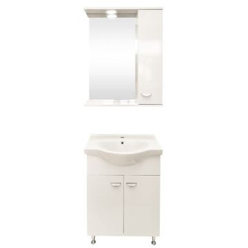 Set mobilier baie Ukra  3 piese  alb  55 cm
