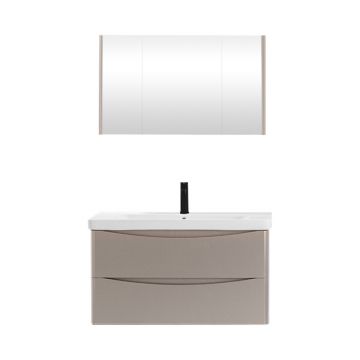 Set mobilier baie Zen 100 cm 3 piese Bej