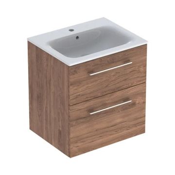 Set mobilier cu lavoar, Geberit, Selnova Square, 60 cm, nuc