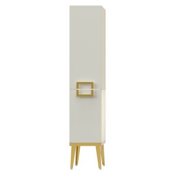 Dulap soldat baie Pierre Cardin Mercury  alb-auriu  35x150 cm