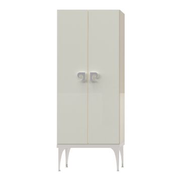 Dulap soldat baie dublu Pierre Cardin Venus  alb-argintiu  70x150 cm