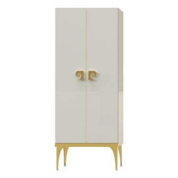 Dulap soldat baie dublu Pierre Cardin Venus  alb-auriu  70x150 cm