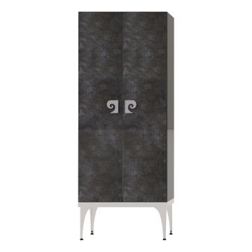 Dulap soldat baie dublu Pierre Cardin Venus  negru-argintiu  70x150 cm
