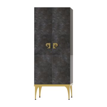 Dulap soldat baie dublu Pierre Cardin Venus  negru-auriu  70x150 cm