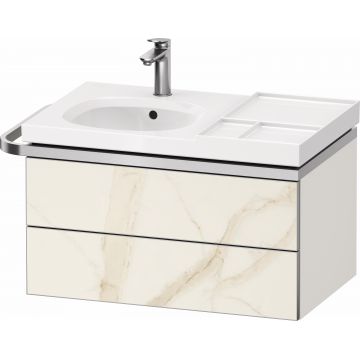 Dulap baza suspendat Duravit Aurena 784 x 492mm pentru lavoar cu doua sertare orientare stanga inclus portprosop marmura mat
