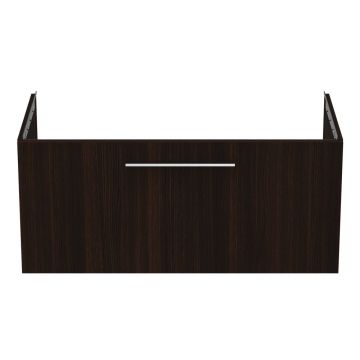 Dulap sub chiuvetă maro închis suspendat cu aspect de lemn de stejar 100x44 cm i.Life B – Ideal Standard