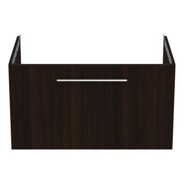 Dulap sub chiuvetă maro închis suspendat cu aspect de lemn de stejar 80x44 cm i.Life B – Ideal Standard