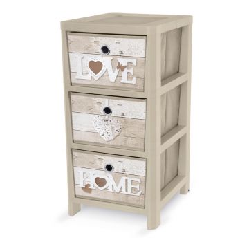 Etajeră de baie bej 37,5x64 cm Shabby – Domopak