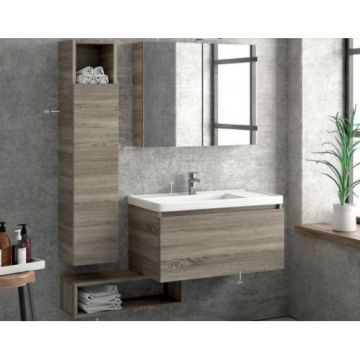 Mobilier Space 60cm Cu Lavoar Quattro 8060 - Karag - Culoare rovere 503
