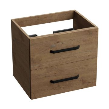 Mobilier suspendat de baie Montana 60.5x46x54.2 cm Nuc/negru